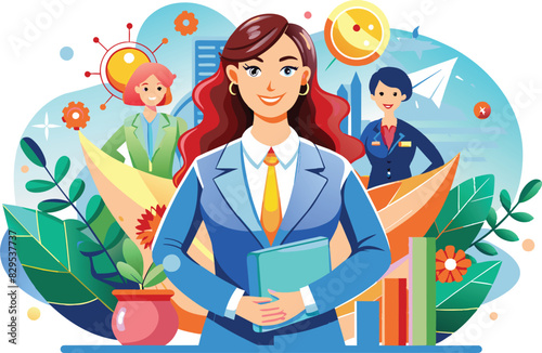 Increase sales and become a trusted advisor, flat illustration, vector illustration.