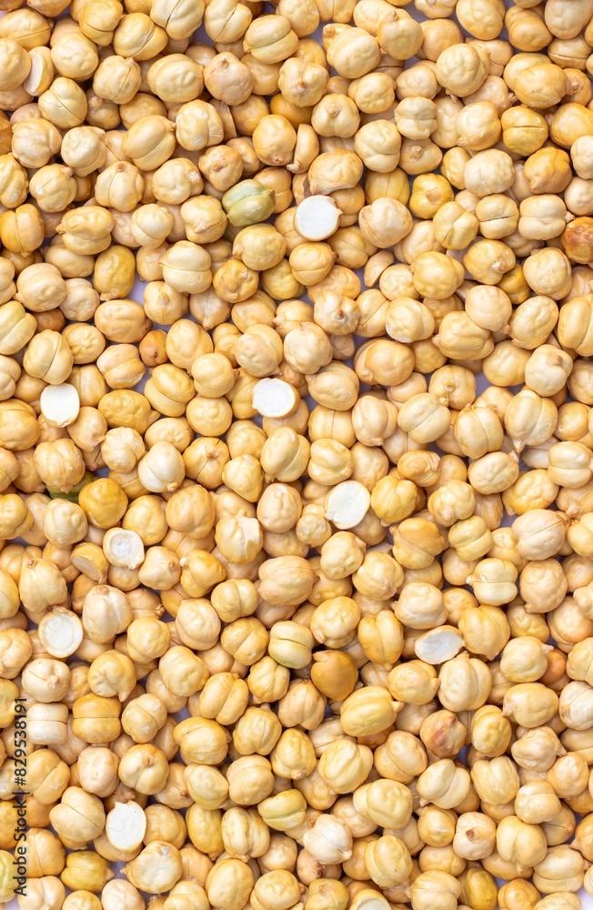Top View of Roasted Chickpea or Garbanzo Bean Background in Horizontal Orientation, Also Known as Bengal Gram or Egyptian Pea Top View of Roasted Chickpea or Garbanzo Bean Background in Horizontal Orientation, Also Known as Bengal Gram or Egyptian Pea