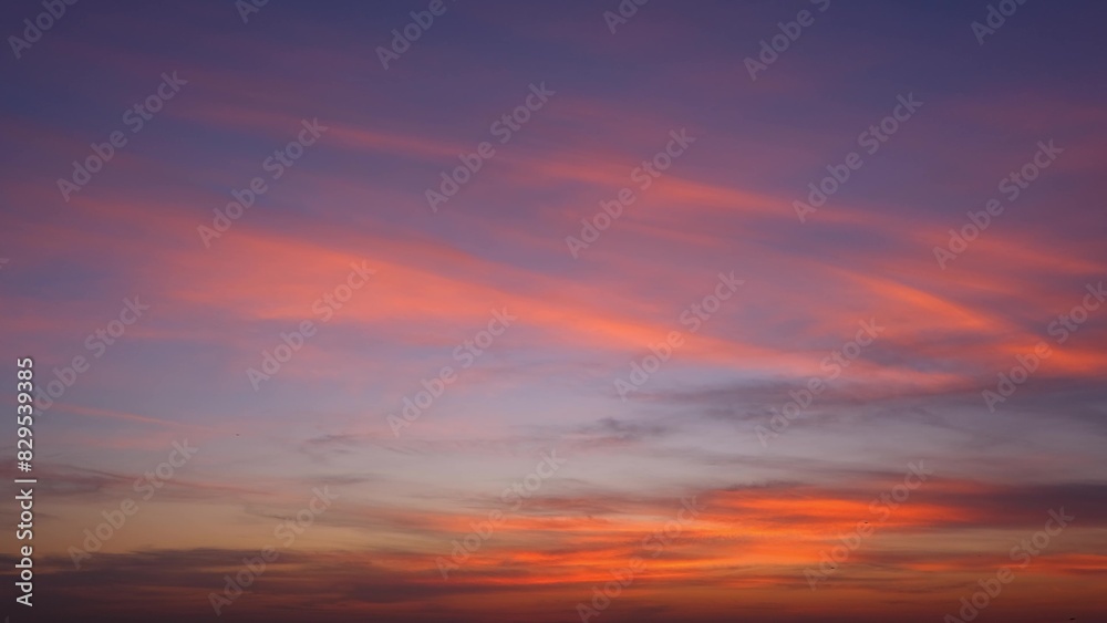 A vibrant sunset with the sky painted in stunning shades of pink, orange, and purple. Wispy clouds streak across the sky, enhancing the beauty of the scene, creating a tranquil and mesmerizing view.
A vibrant sunset with the sky painted in stunning shades of pink, orange, and purple. Wispy clouds streak across the sky, enhancing the beauty of the scene, creating a tranquil and mesmerizing view.