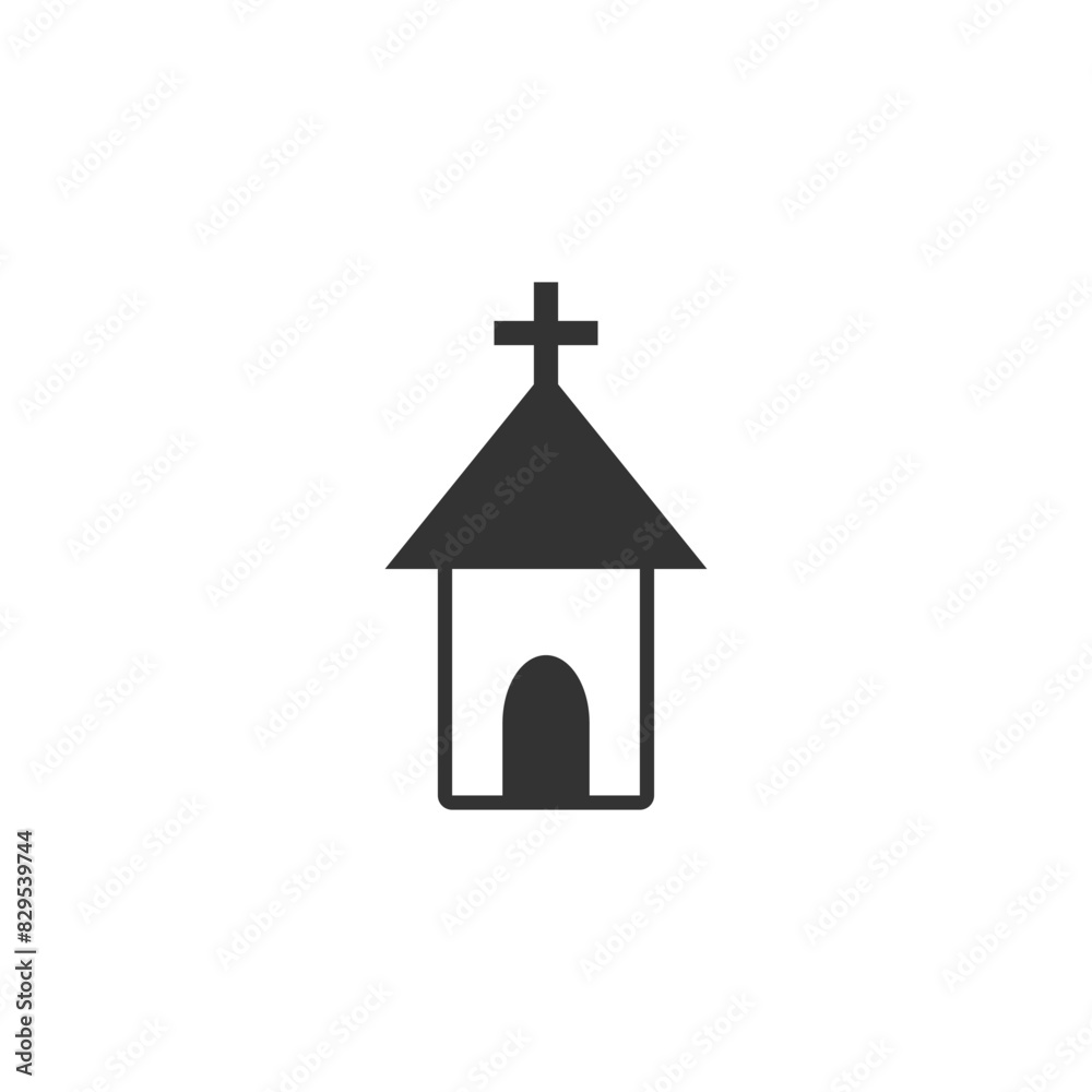 Church icon simple sign. church icon flat vector illustration on white background. Church icon simple sign. church icon flat vector illustration on white background.