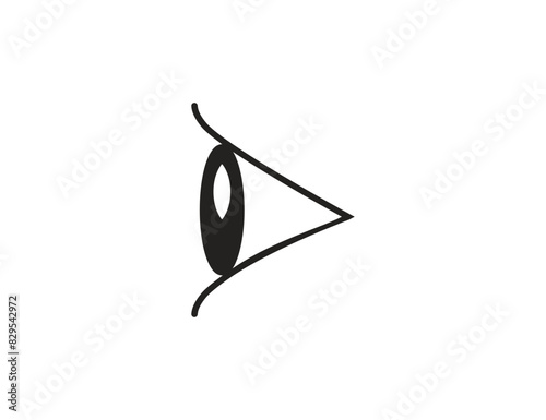 Eye side, see, vision icon. Vector illustration.