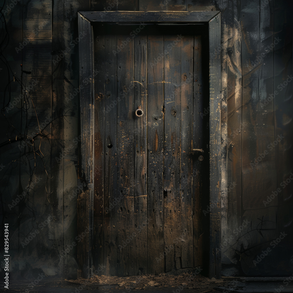 eerie old wooden door and spooky atmosphere for Halloween backgrounds eerie old wooden door and spooky atmosphere for Halloween backgrounds