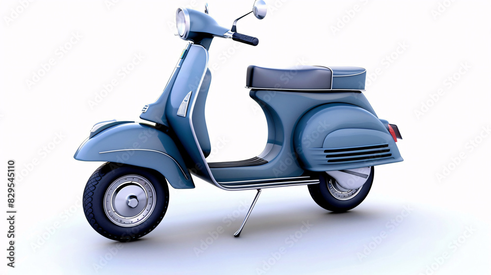 a blue scooter with a white background a blue scooter with a white background