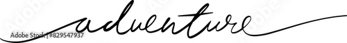 Adventure English letters handwritten design