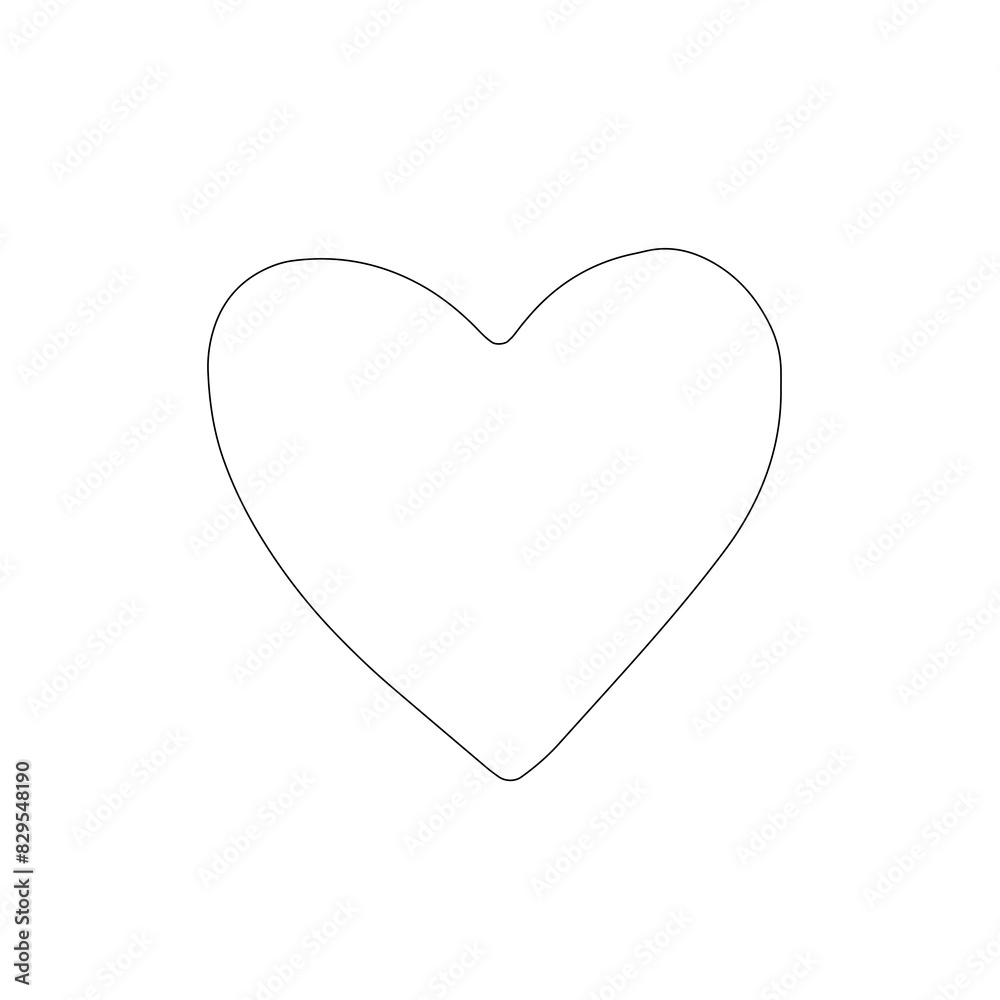 Line Heart Silhouettes for Valentine's Day Line Heart Silhouettes for Valentine's Day