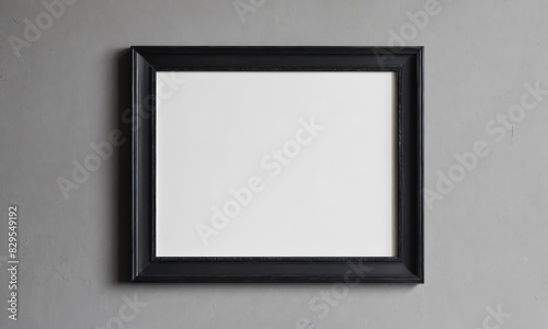 Wallpaper Mural Black picture frame on a gray wall. Torontodigital.ca