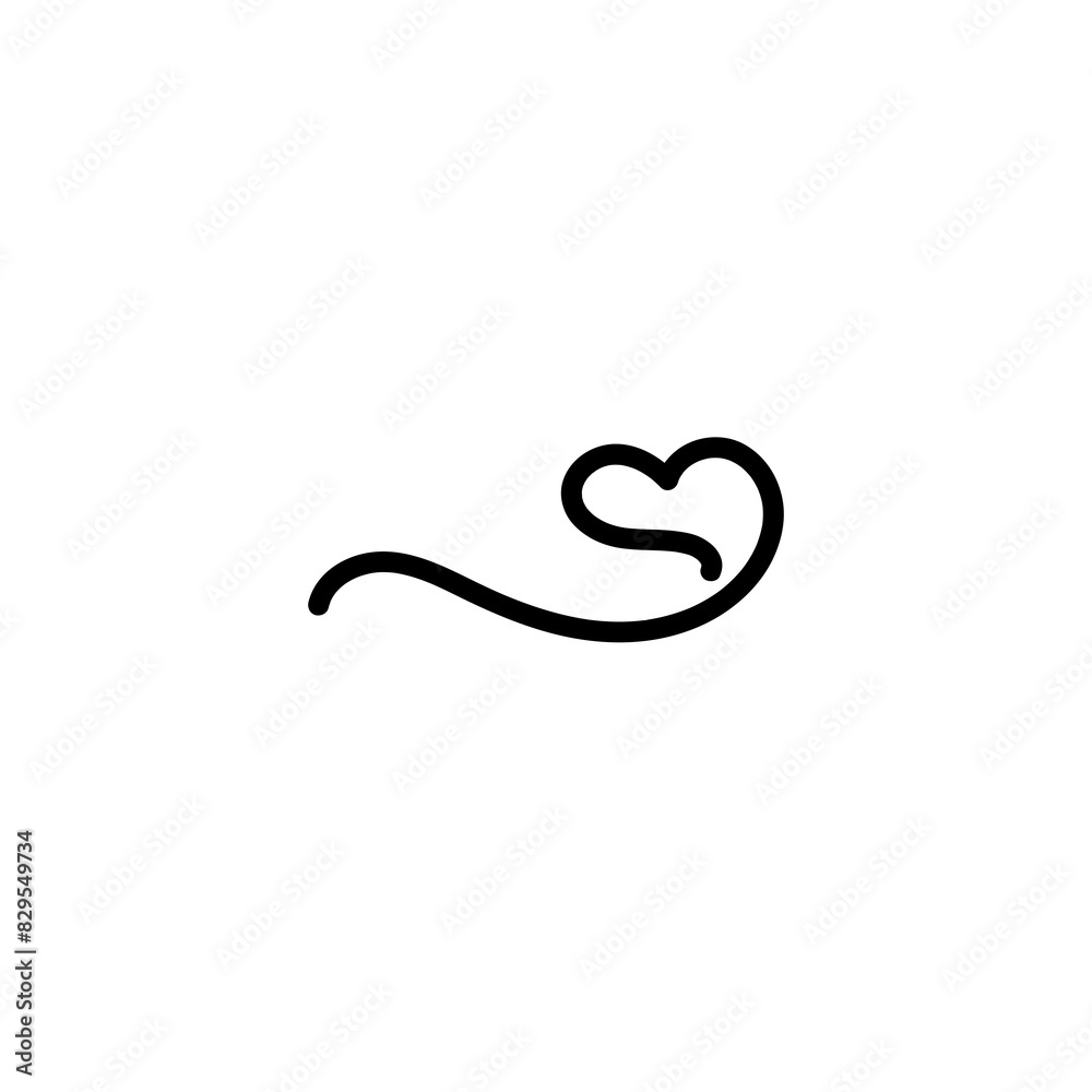 Line Heart Silhouettes for Valentine's Day Line Heart Silhouettes for Valentine's Day