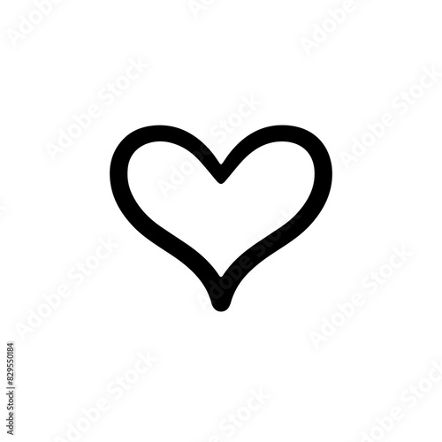 Line Heart Silhouettes for Valentine's Day
