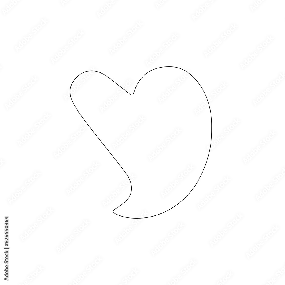 Line Heart Silhouettes for Valentine's Day Line Heart Silhouettes for Valentine's Day