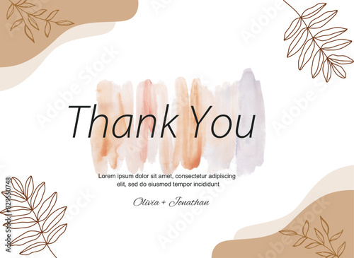 Thank you wedding card template.eps