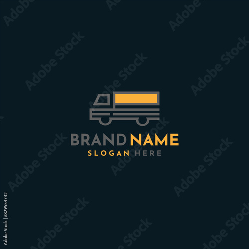 Truck Logo Design in Black and Yellow