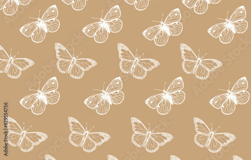 BACKGROUND BROWN WITH COMBINATION BUTTERFLY.eps
