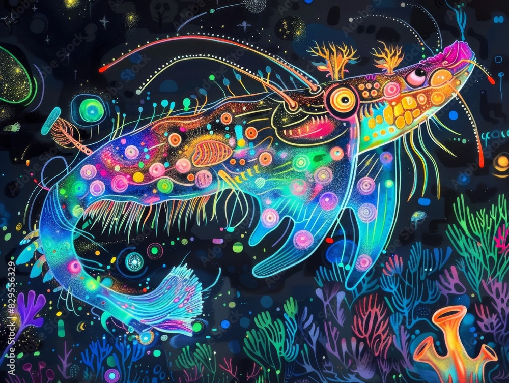 Plankton that glows underwater Plankton that glows underwater