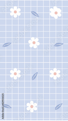 Blue Pattern Bunny Phone Wallpaper and Background Cute.eps