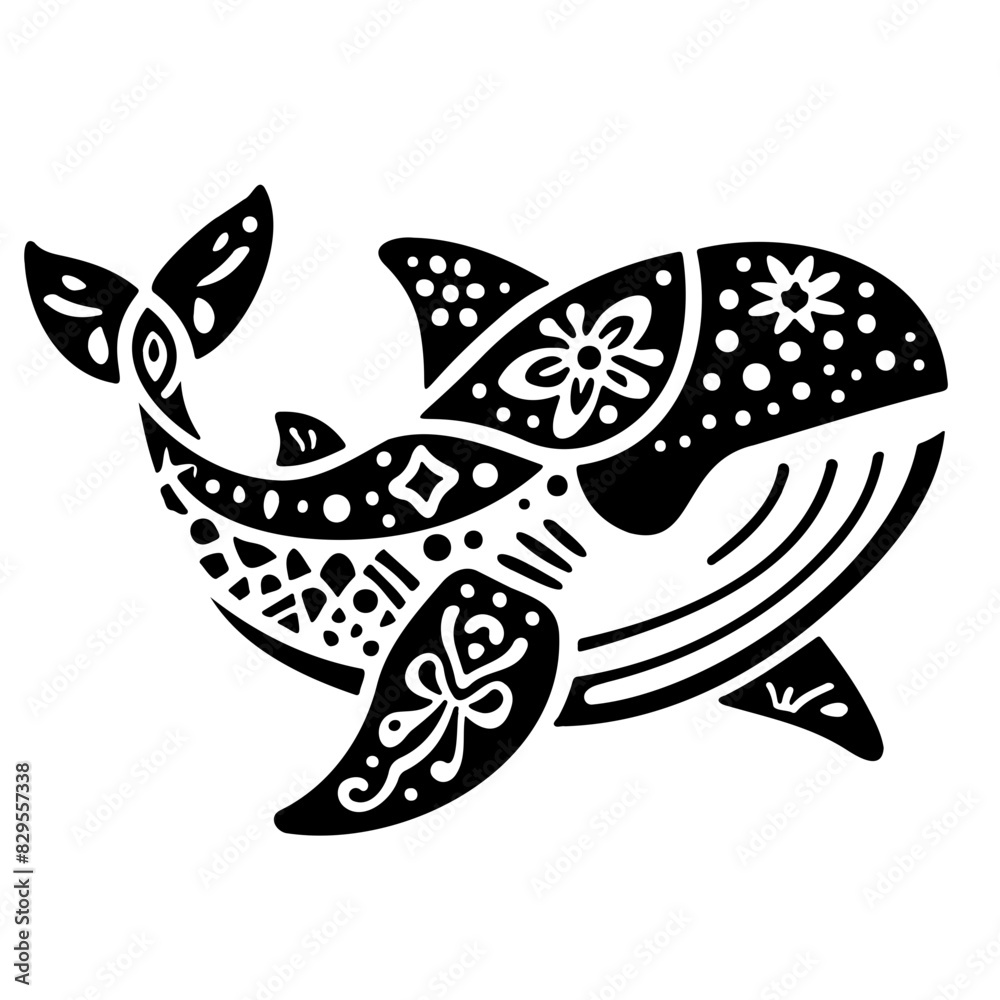 whale on white background whale on white background