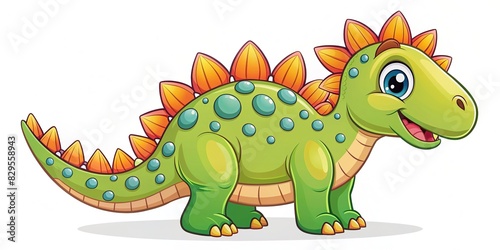 Cute cartoon character dinosaur for children s merchandise and prints