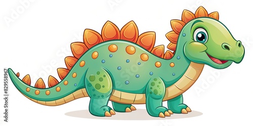 Cute cartoon character dinosaur for children s merchandise and prints