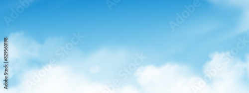 Sky Blue,Cloud Background,Horizon Landscape Summer Clear Sky in Morning by beach,Beautiful nature sunrise in Spring,Panorama vivid cyan banner sunshine calm bright winter air bacground