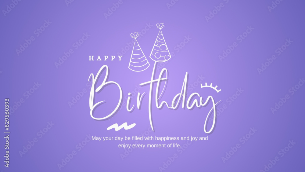 Fototapeta premium Birthday balloons vector background design. Happy birthday to you text with balloon. happy birthday greeting card design. Vector illustration