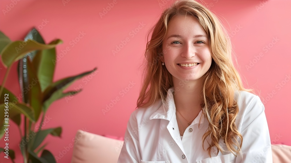Cheerful Young Therapist Exuding Empathy and Guidance in a Vibrant Session Cheerful Young Therapist Exuding Empathy and Guidance in a Vibrant Session