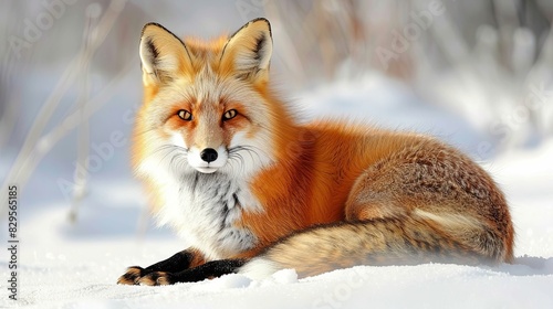 Red Fox. The species has a long history of association with humans.The red fox is one of the most important furbearing animals harvested for the fur trade. Largest of the true foxes photo