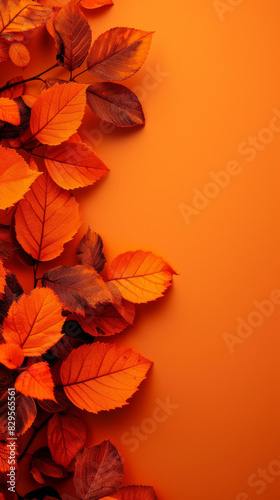 Elegant Autumn Background with Orange Gradient for Creative Projects for Halloween and Fall Designs