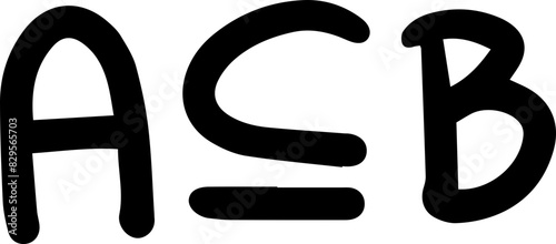 math set theory symbols handwritten