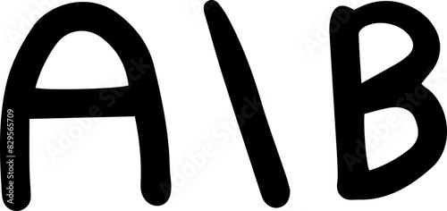 math set theory symbols handwritten