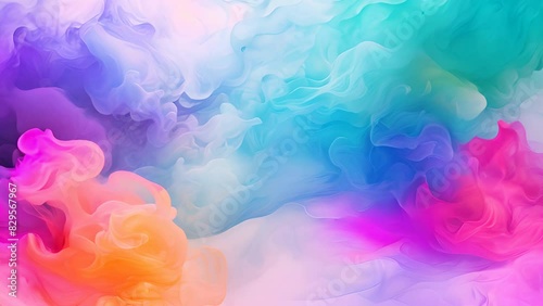 An abstract colorful watercolor drawing background with colorful smokes for a screen saver or wallpaper.