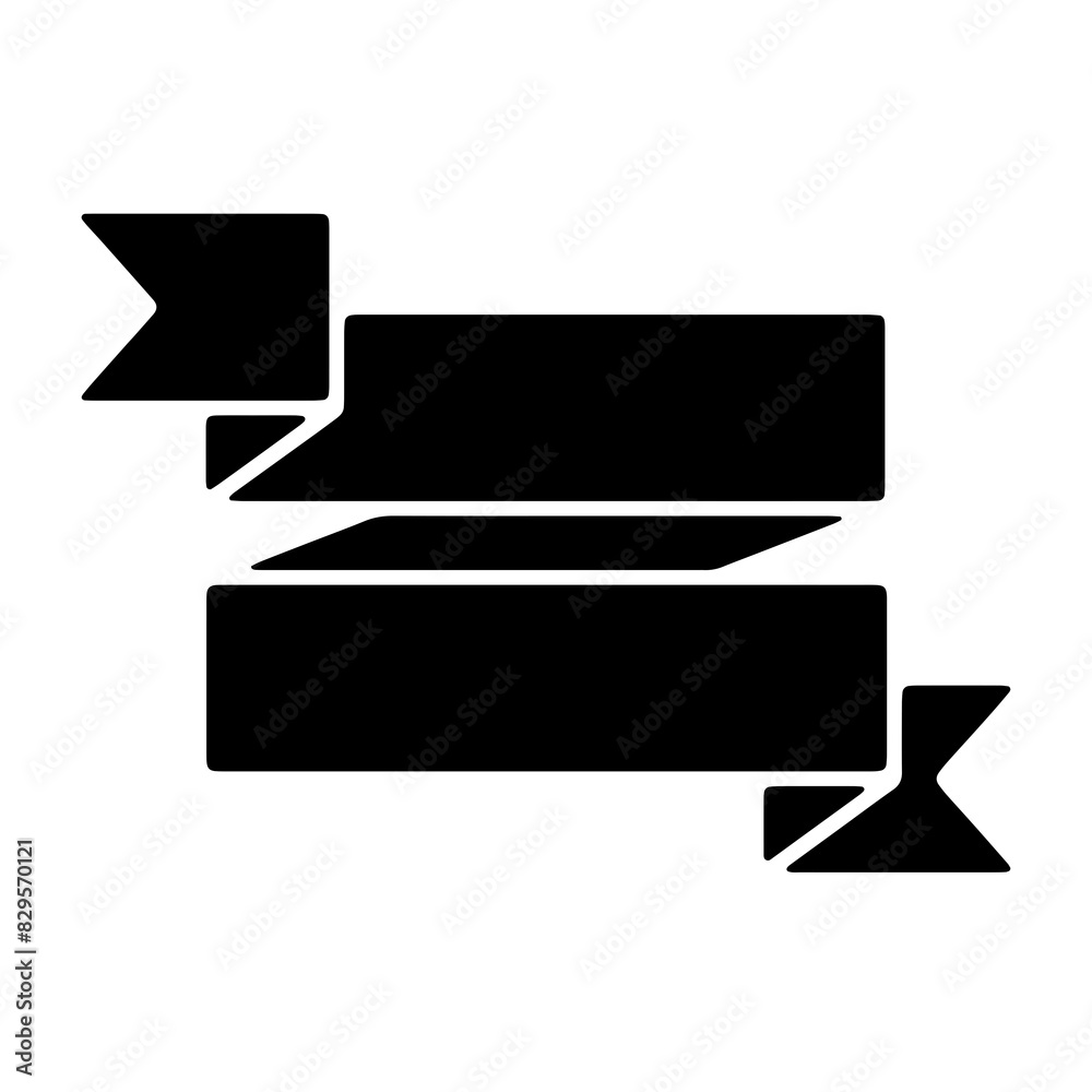 Ribbon Banner Silhouettes Ribbon Banner Silhouettes