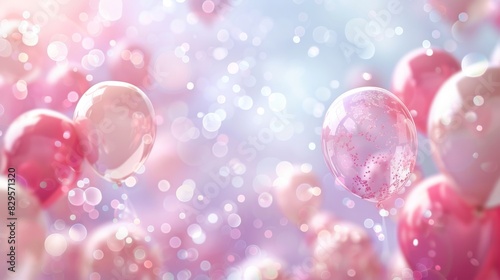 birthday balloons background, 16:9