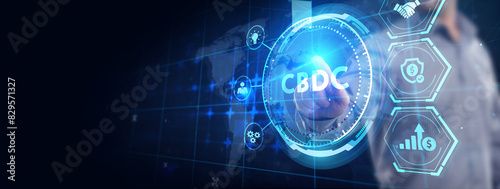 CBDC Central Bank Digital Currency Concept.