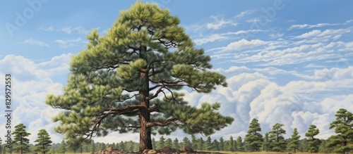 The Aleppo Pine also known as Pinus halepensis is a type of conifer with the scientific classification including Plantae tracheophytes Gymnospermae and Coniferophyta popular for its distinctive appea photo