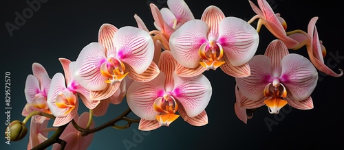 Phalaenopsis Aphrodite also referred to as moth orchids is an Orchidaceae genus with around 70 species shown in a copy space image