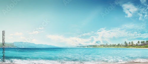 Wallpaper Mural A seaside view with copy space image ideal spot for vacation and summer getaways emphasizing nature s beauty and relaxation Torontodigital.ca