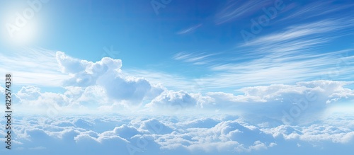 Sky filled with dynamic clouds against a copy space image