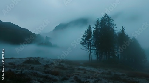 A mystical foggy morning in the Scottish Highlands  cinematic  4k  ultra HD