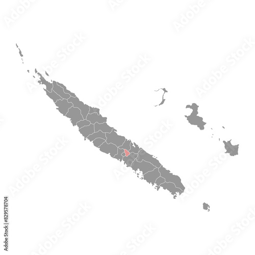 Sarramea commune map, administrative division of New Caledonia. Vector illustration. photo