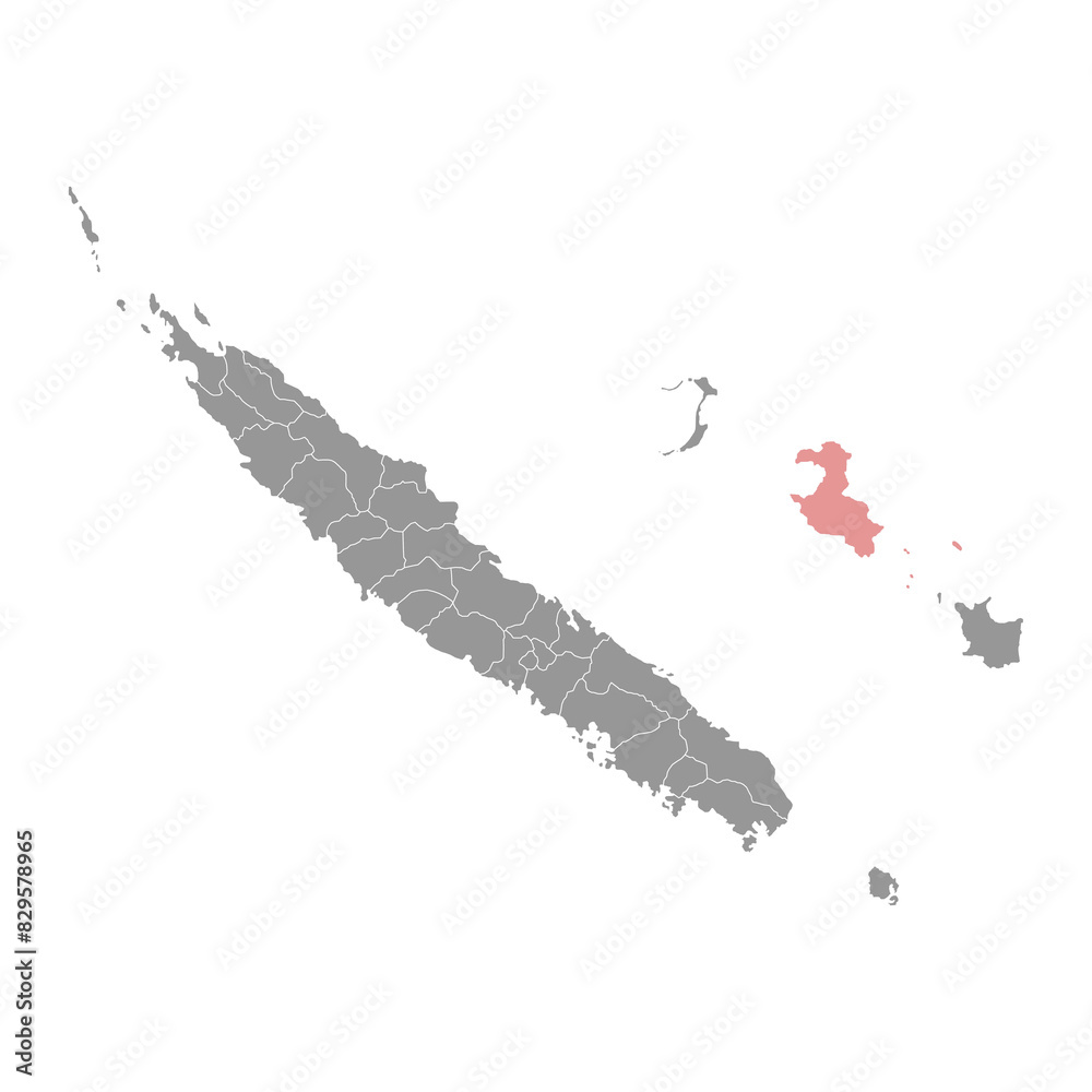 Lifou commune map, administrative division of New Caledonia. Vector illustration. Lifou commune map, administrative division of New Caledonia. Vector illustration.
