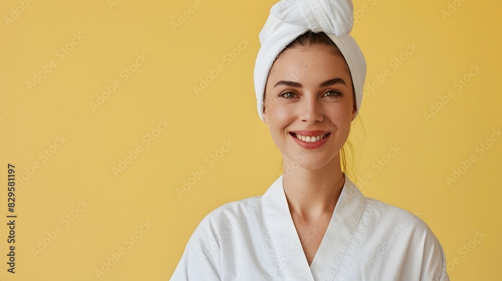 Happy Young Spa Manager Exuding Professionalism and Joy in a Colorful Work Environment Happy Young Spa Manager Exuding Professionalism and Joy in a Colorful Work Environment