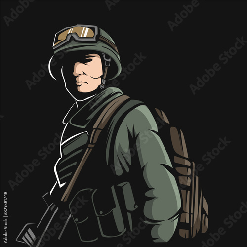The great soldier vector illustration