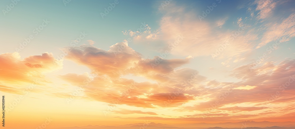 Obraz premium Sunset with a softly blurred sky perfect for a copy space image