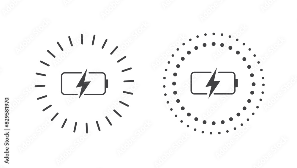 Wireless fast charging icon. Charging Battery Energy. Vector illustration. Wireless fast charging icon. Charging Battery Energy. Vector illustration.