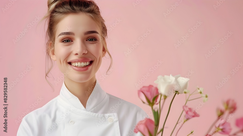 Joyful Cosmetologist Demonstrating Expertise A Glimpse into the World of Professional Beauty Services Joyful Cosmetologist Demonstrating Expertise A Glimpse into the World of Professional Beauty Services