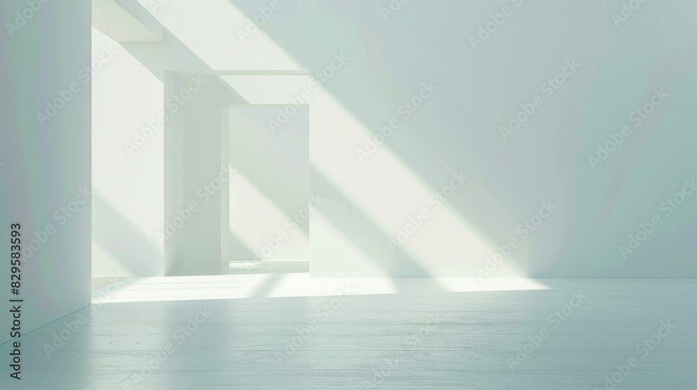 Abstract setting with a pristine white empty area and a seamless background . Abstract setting with a pristine white empty area and a seamless background .