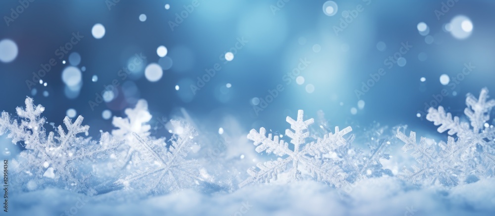 Winter snow background abstract bokeh Snowflake Close Up Free space for text Christmas New Year. Copy space image. Place for adding text and design Winter snow background abstract bokeh Snowflake Close Up Free space for text Christmas New Year. Copy space image. Place for adding text and design