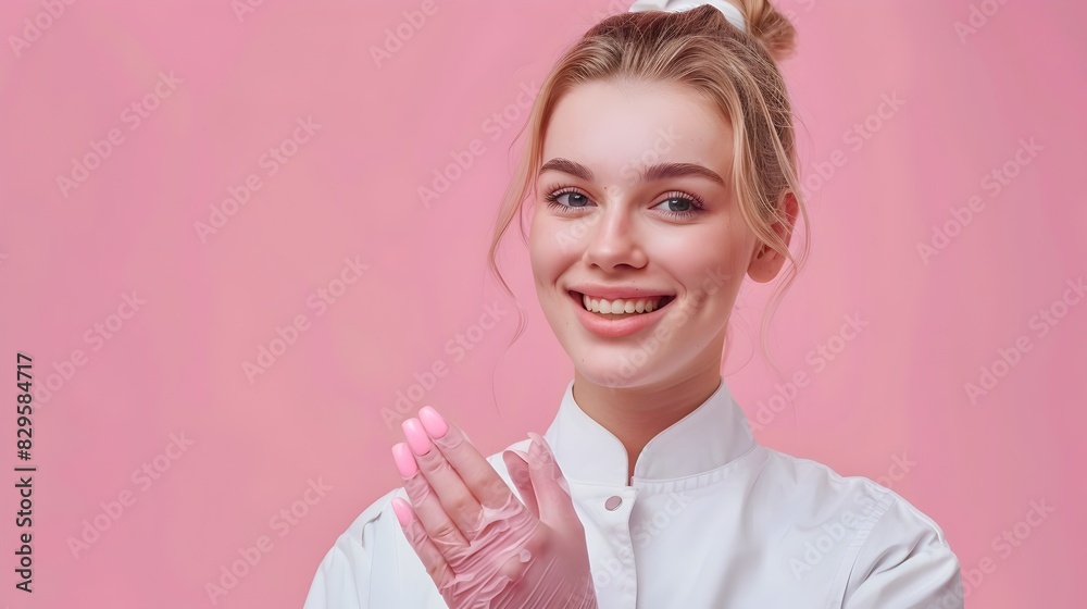 Joyful Manicurist Excels in Her Craft Portrait of a Dedicated Professional Joyful Manicurist Excels in Her Craft Portrait of a Dedicated Professional