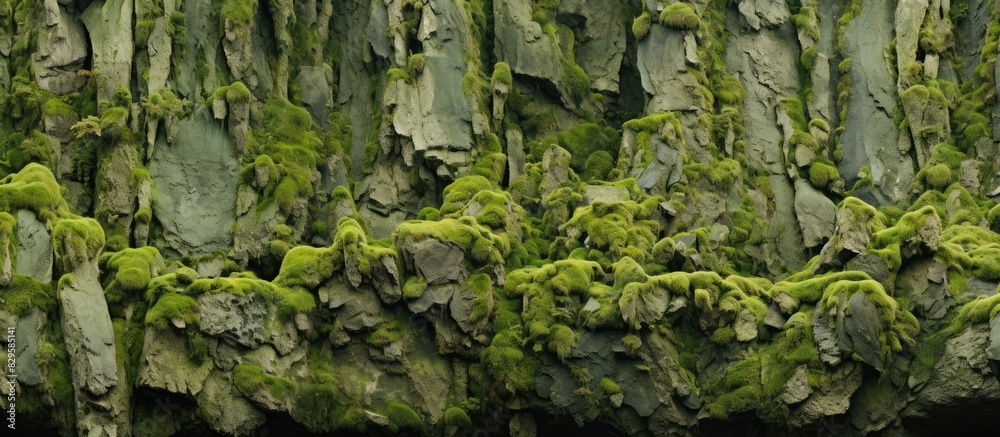 A composite image displaying various sections of a moss covered rocky ravine in the highlands of Iguaque situated in the heart of the Colombian Andes with copy space image A composite image displaying various sections of a moss covered rocky ravine in the highlands of Iguaque situated in the heart of the Colombian Andes with copy space image