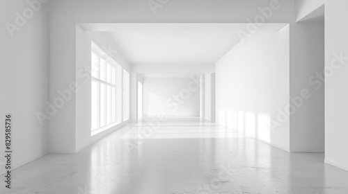 Expansive white space with a clean backdrop  ideal for modern and minimalist themes.