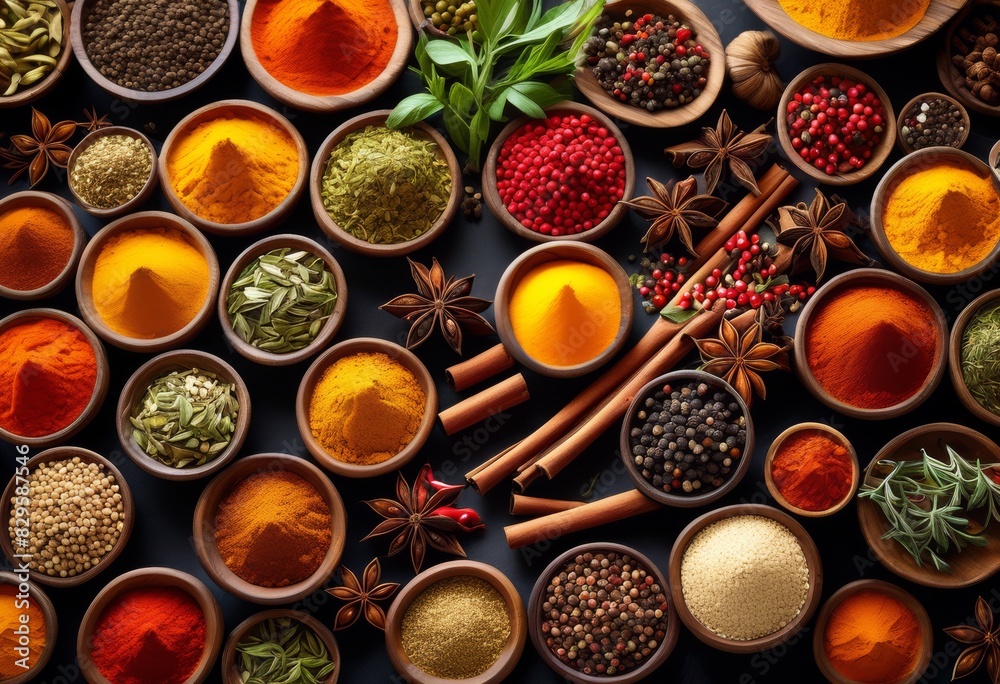 various spices herbs arranged glass jars display, arrangement, seasoning, condiments, kitchen, cooking, flavor, ingredients, culinary, pantry, essentials